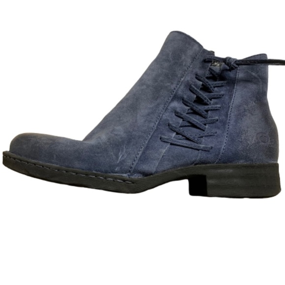 born blue suede boots